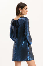 Daphne Paillettes Dress - Mid Navy