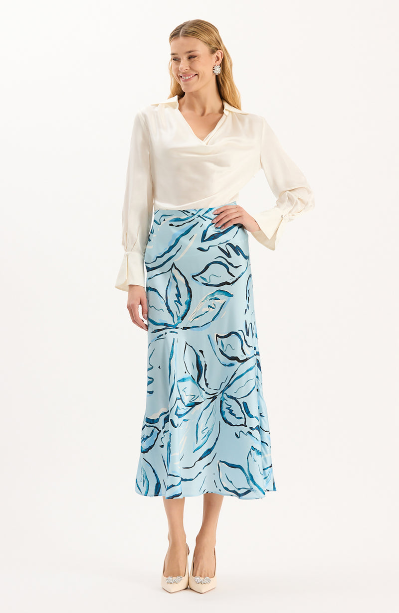 Astrid Charmeuse Blouse - Ivory