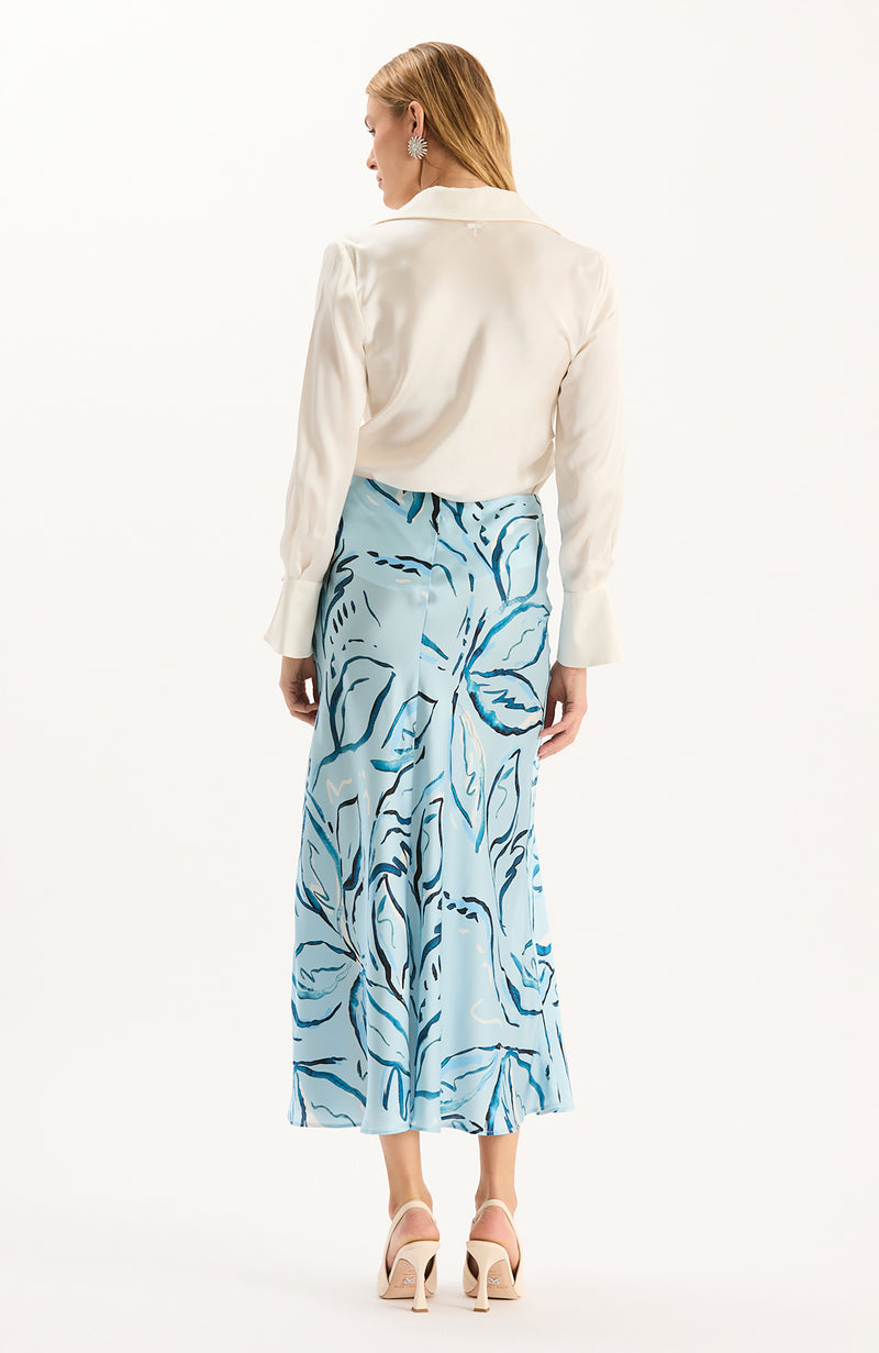 Astrid Charmeuse Blouse - Ivory
