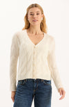 Cashmere Cable Cardigan - Ivory