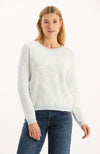 Conner Textured Leaves Sweater - Dream Blue
