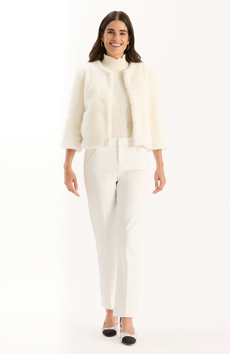 Aspen Faux Fur Jacket - Ivory