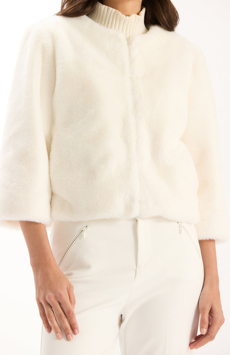 Aspen Faux Fur Jacket - Ivory