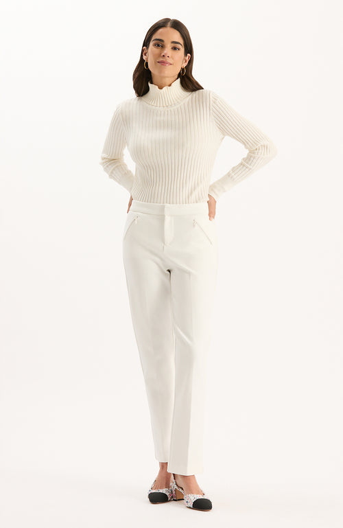 Cotton Cashmere Turtleneck - White
