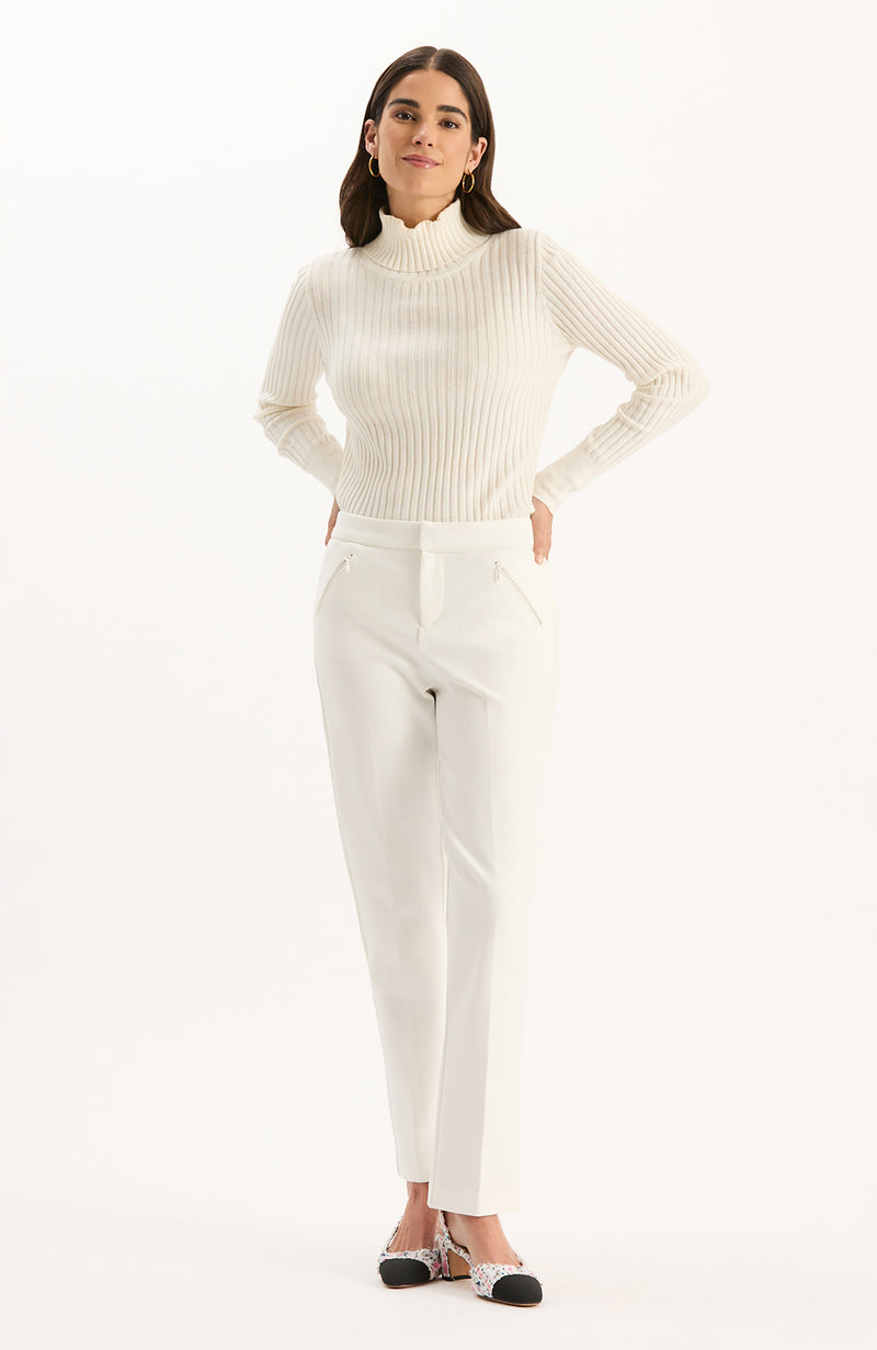 Cotton Cashmere Turtleneck - White