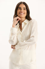 Candice Silk Blouse - Ivory