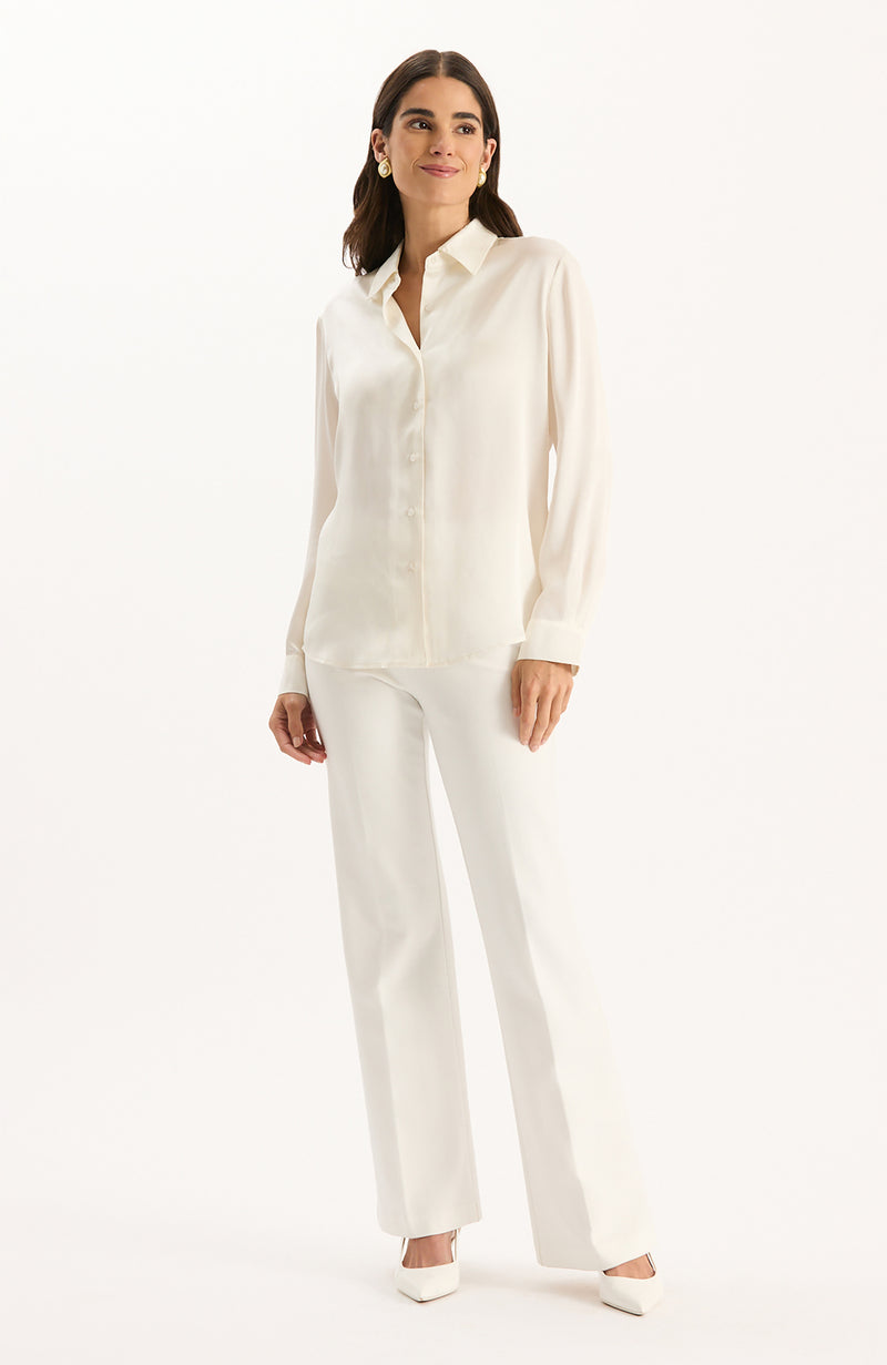 Candice Silk Blouse - Ivory