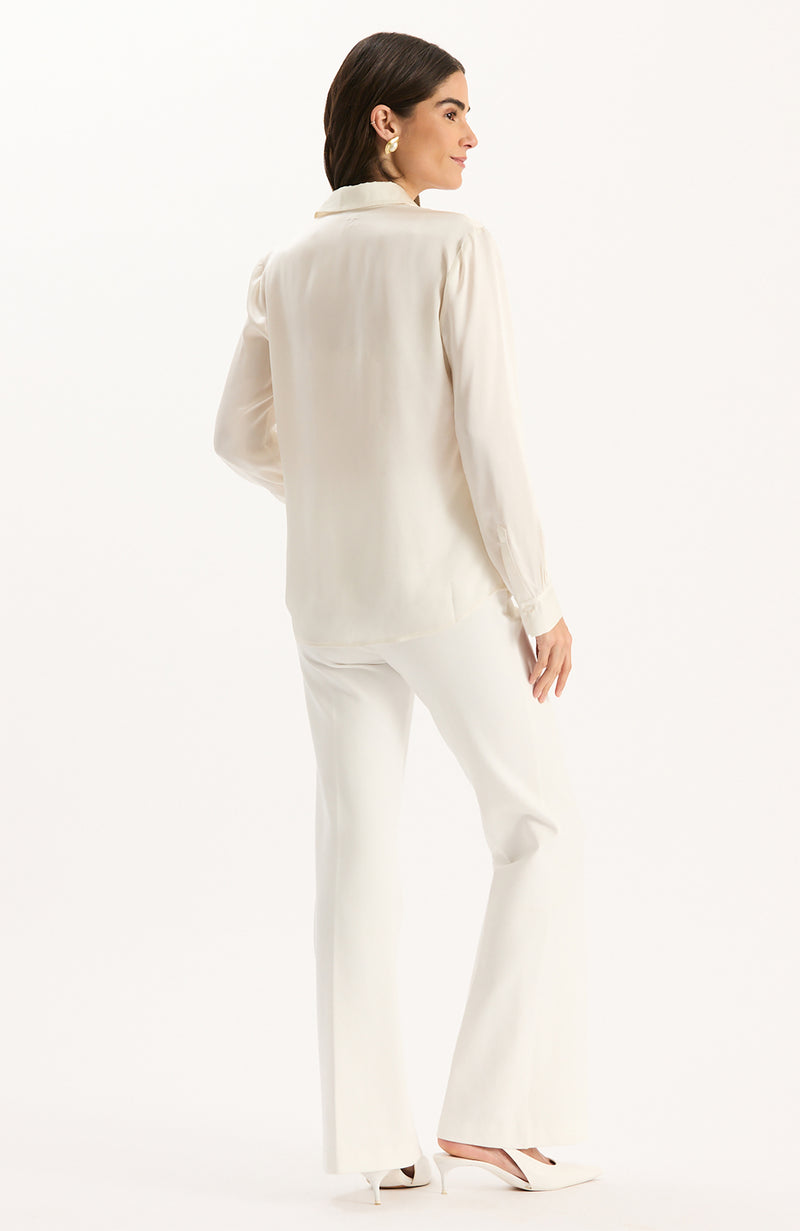 Candice Silk Blouse - Ivory
