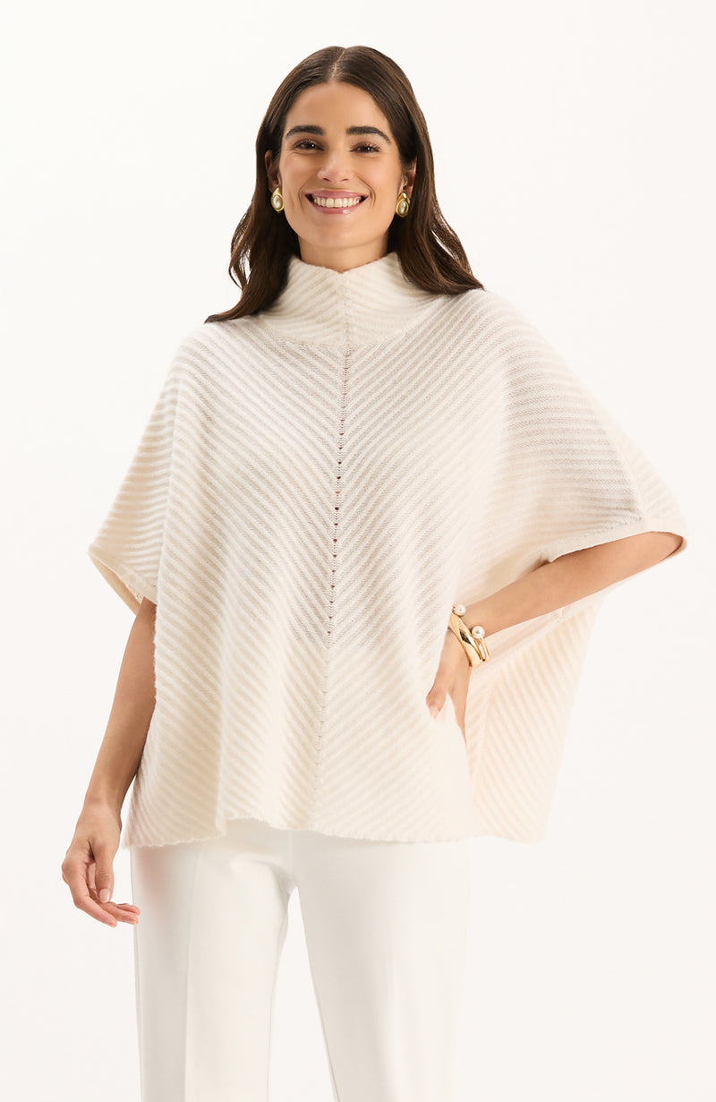 Lucia Cashmere Blend Capelet - Ivory