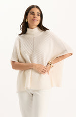 Lucia Cashmere Blend Capelet - Ivory
