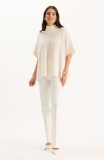 Lucia Cashmere Blend Capelet - Ivory