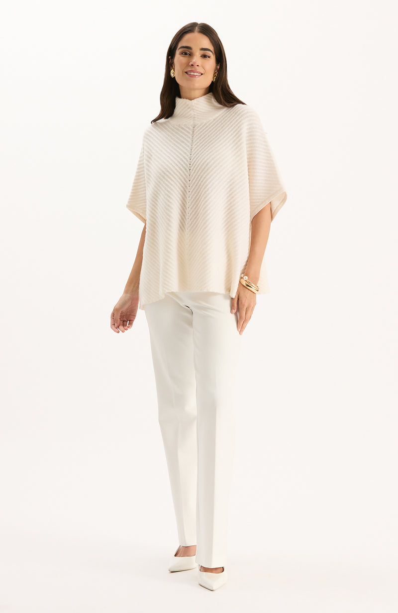 Lucia Cashmere Blend Capelet - Ivory