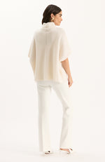 Lucia Cashmere Blend Capelet - Ivory