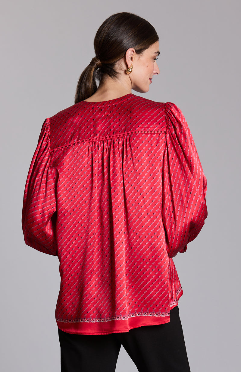 Carrie Charmeuse Foulard Top - Foulard