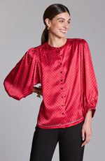 Carrie Charmeuse Foulard Top - Foulard