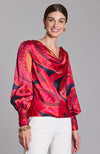 Olivia Charm Royal Paisley Top - Paisley