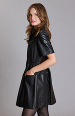 Mitzi Vegan Leather Dress - Black