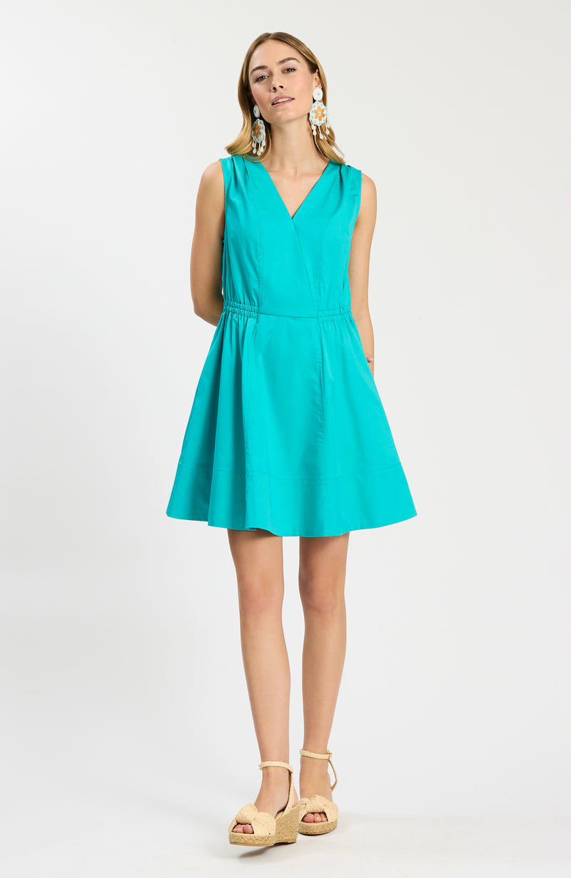 sleeveless wrap dress Emory Sleeveless Wrap Dress