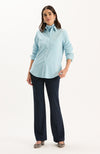 Addison Faux Suede Shirt - Dream Blue