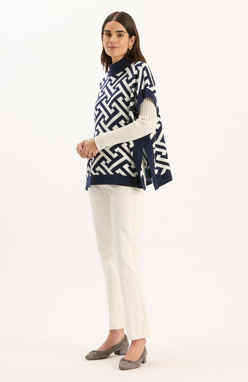 Blakely Signature Capelet - Mid Navy