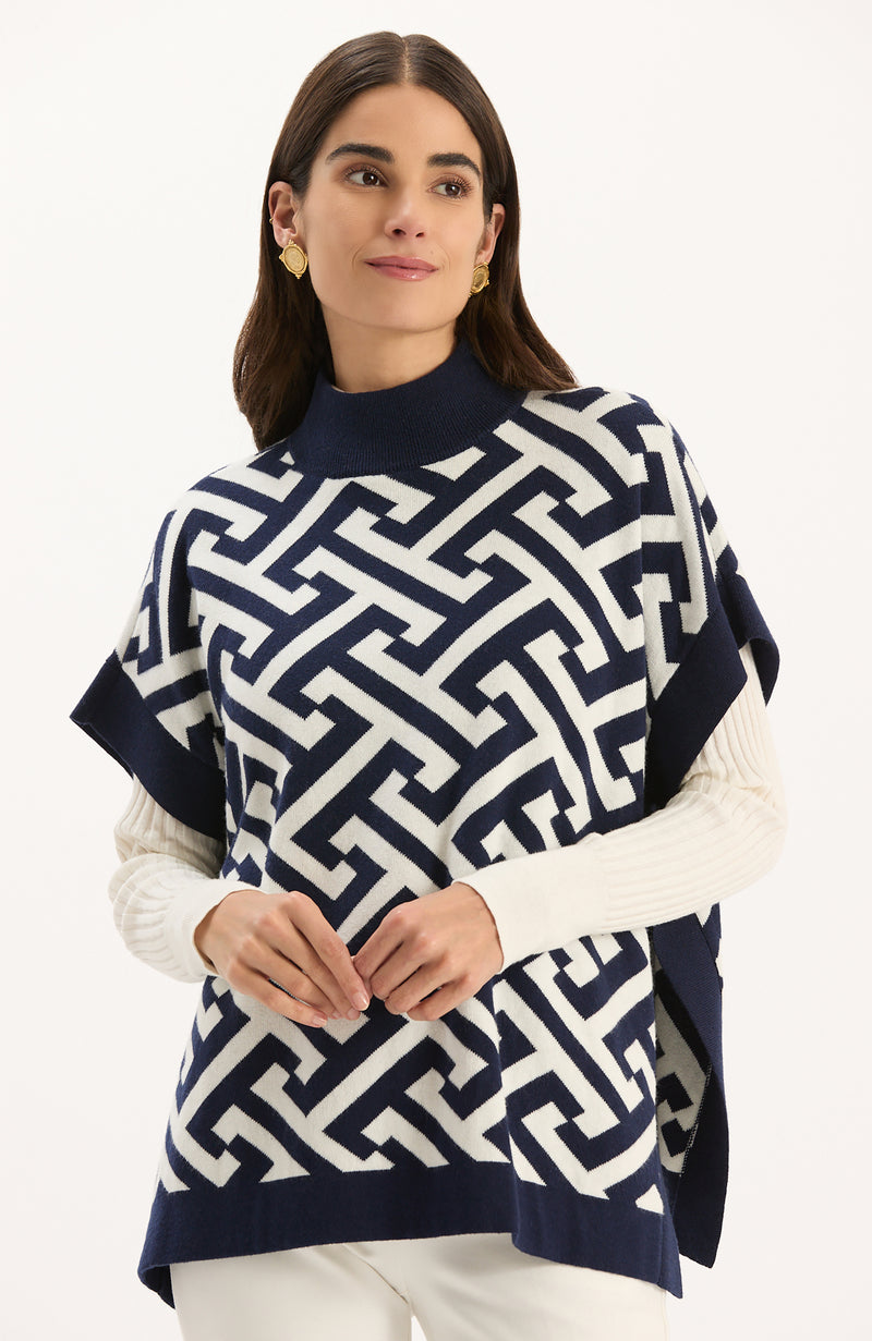 Blakely Signature Capelet - Mid Navy