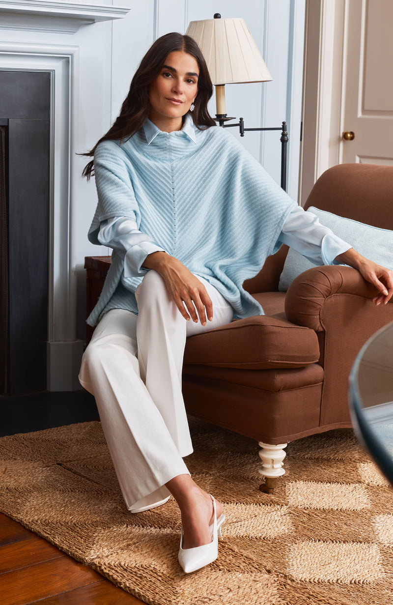Lucia Cashmere Blend Capelet - Above the Clouds