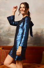 Daphne Paillettes Dress - Mid Navy