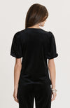 Claire Velvet Top - Black