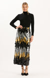 Collins Paillettes Skirt - Black Gold Silver Ombre