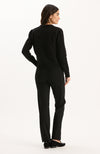 Mallory Gold Button Cardigan - Black