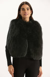 Tal Fur Vest - Black