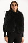 Tal Fur Vest - Black