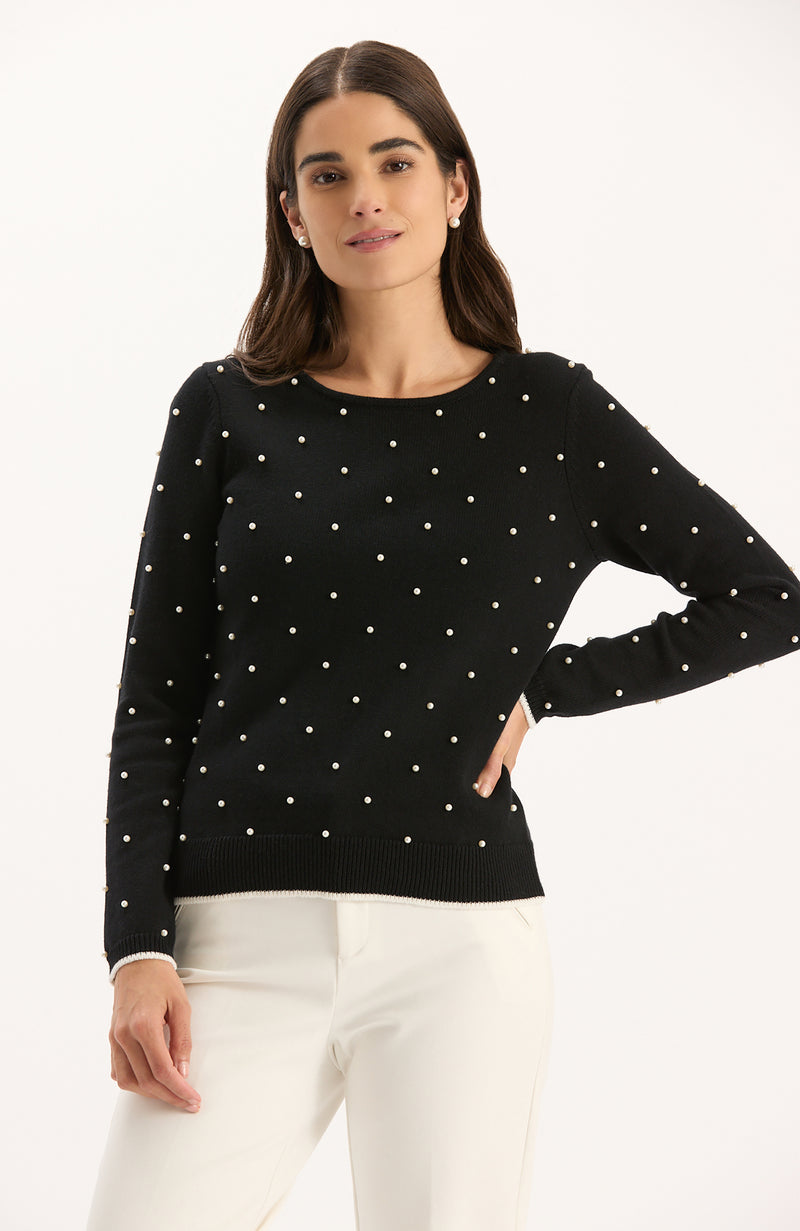 Pearl Pullover Sweater - Black – tyler böe