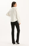 Erin Ponte Feather Sleeve Top - Ivory