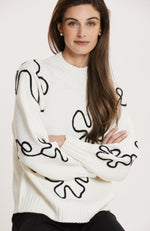 Novelty Soutache Sweater - Ivory