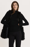Crawford Faux Lamb Vest - Black
