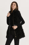 Crawford Faux Lamb Vest - Black
