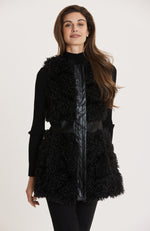 Crawford Faux Lamb Vest - Black