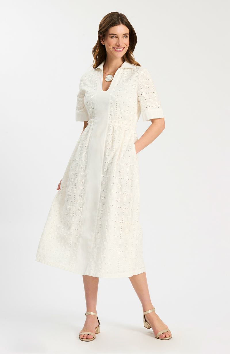 white eyelet dress women Lane Eyelet Maxi Dress
