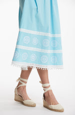 Candie Embroidered Midi Dress - Capri