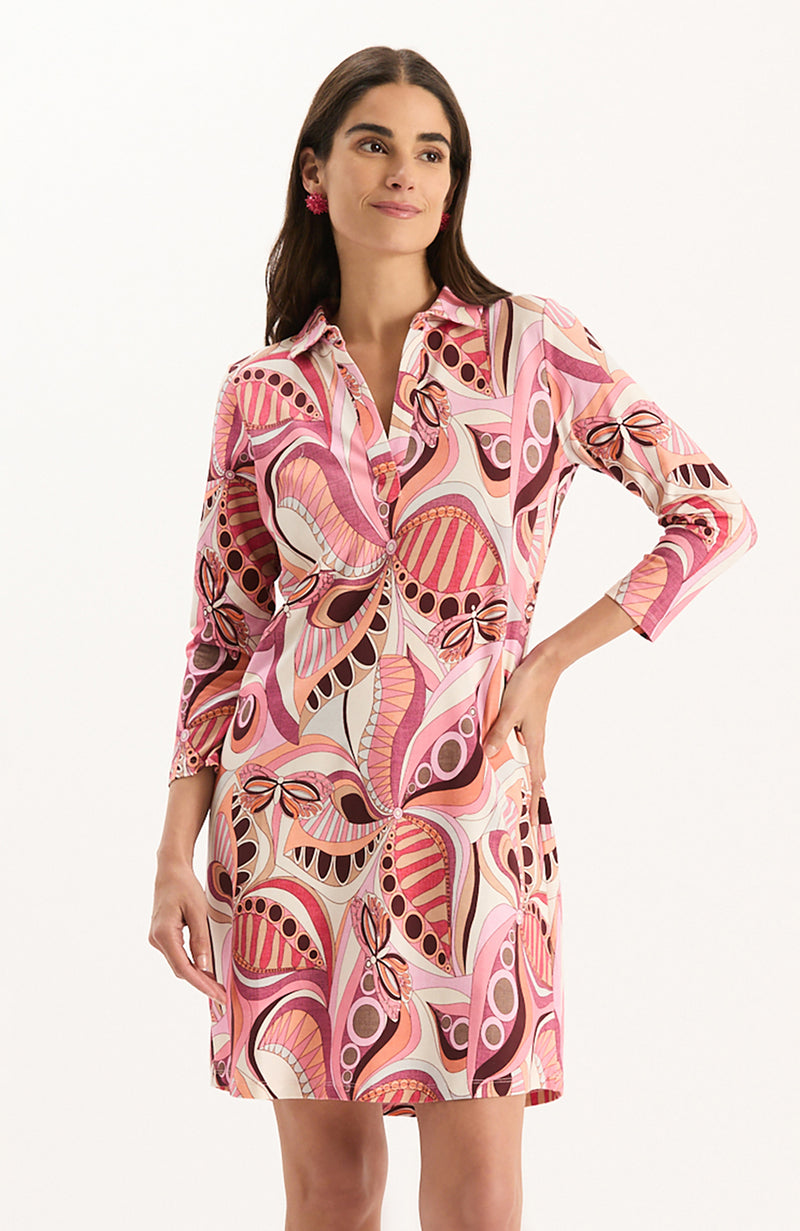 Johnny Cotton Spandex Knit Dress - Multi Tucci Xs / Multi Tucci Johnny Cotton Spandex Knit Dress - Multi Tucci Xs / Multi Tucci