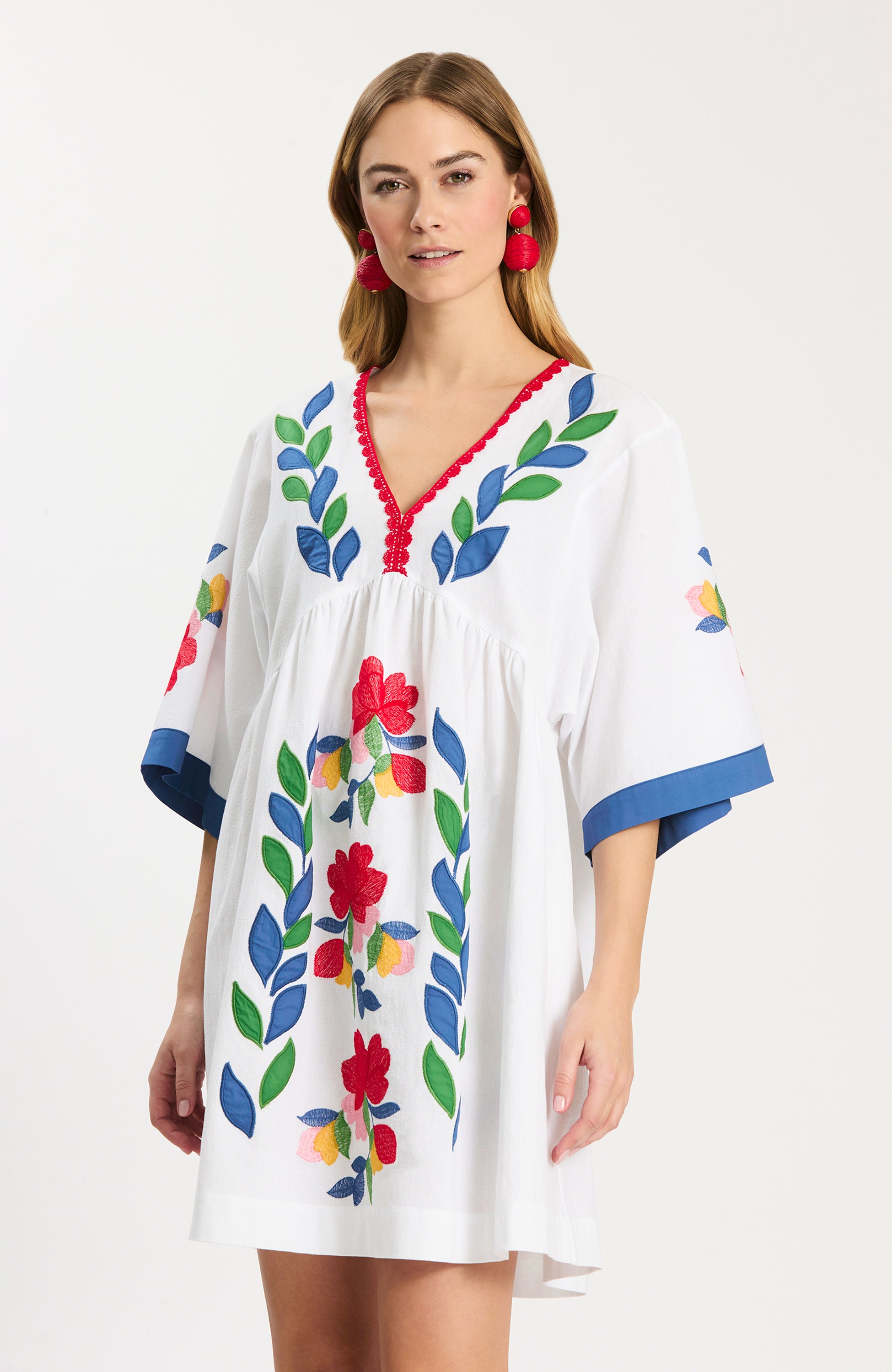 naomi embroidered dress Naomi Applique Dress