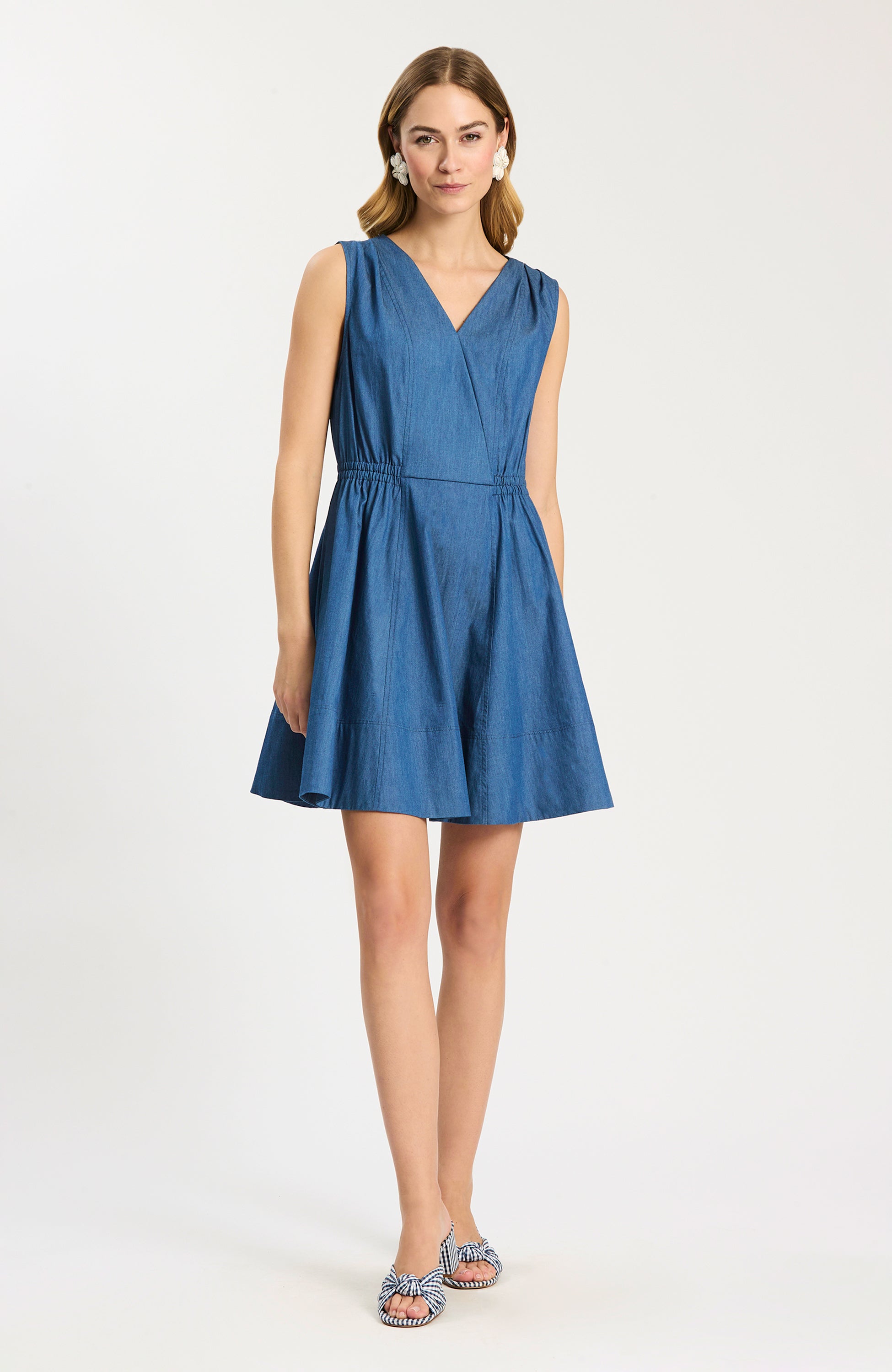 sleeveless wrap dress Emory Sleeveless Wrap Dress
