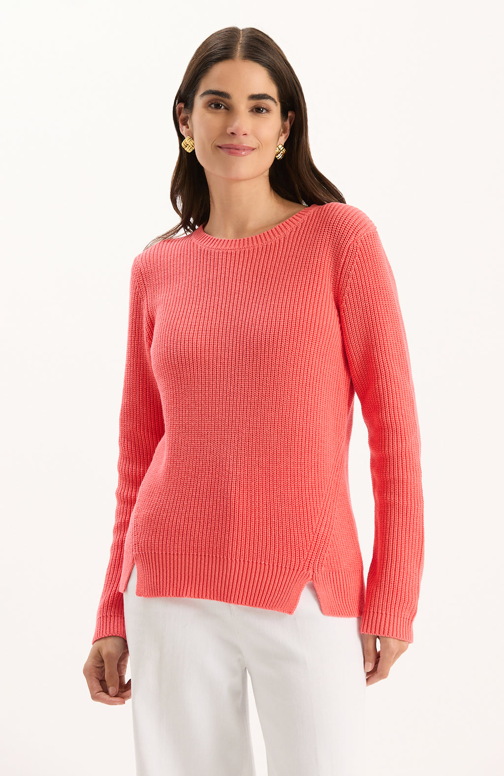 Mineral Wash Crew Neck Sweater - Sun Kissed Coral – tyler böe