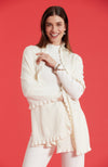 Cashmere Ruffle Wrap - Ivory