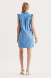 Pippa Vegan Leather Dress - Provence Blue