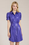 Veronica Vegan Leather Dress - Violet