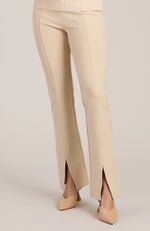 Margie Ponte Slit Front Pant - Flax