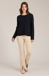 Cashmere Center Stitch Sweater - Navy