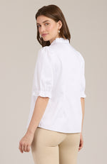 Gwen Ruffle Collar Shirt - White